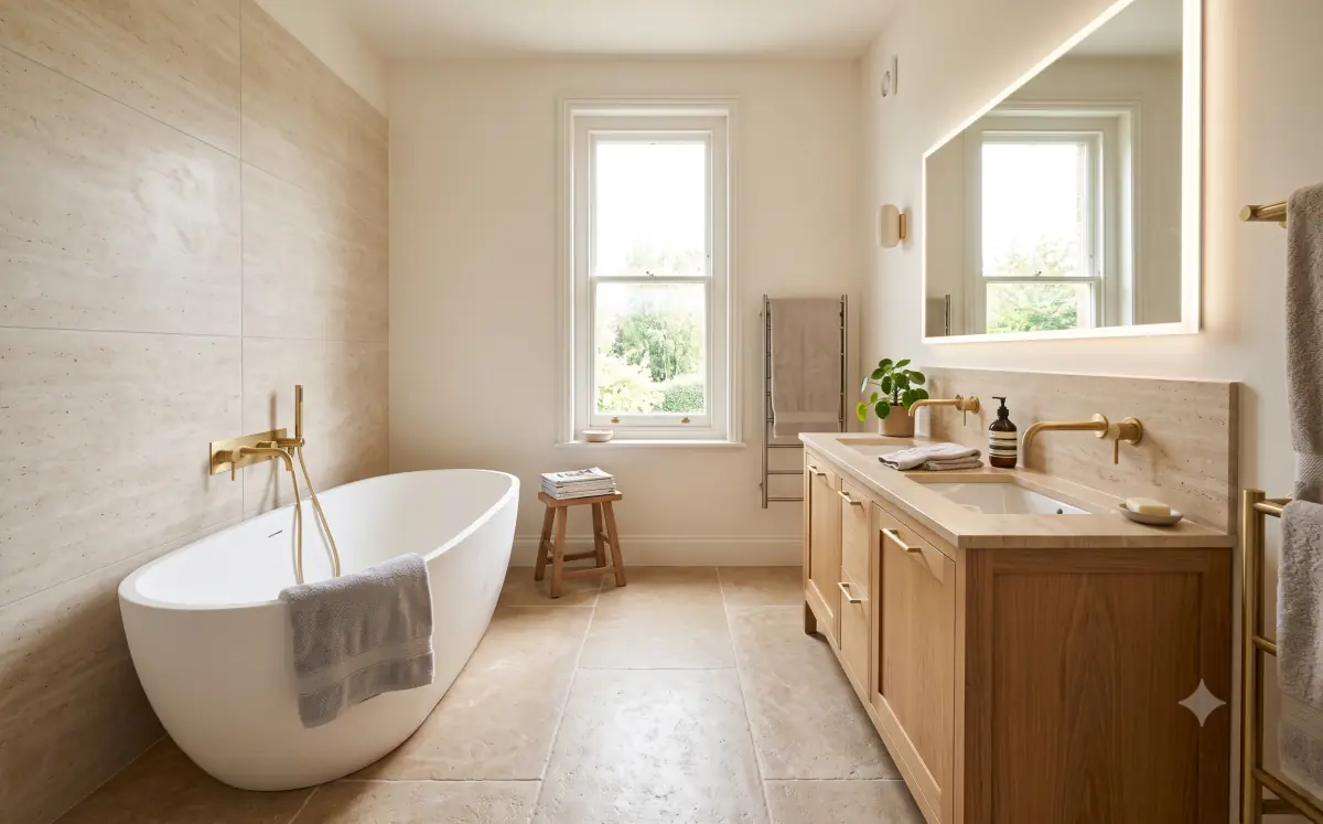 Vizualizace koupelny — byt Holešovice